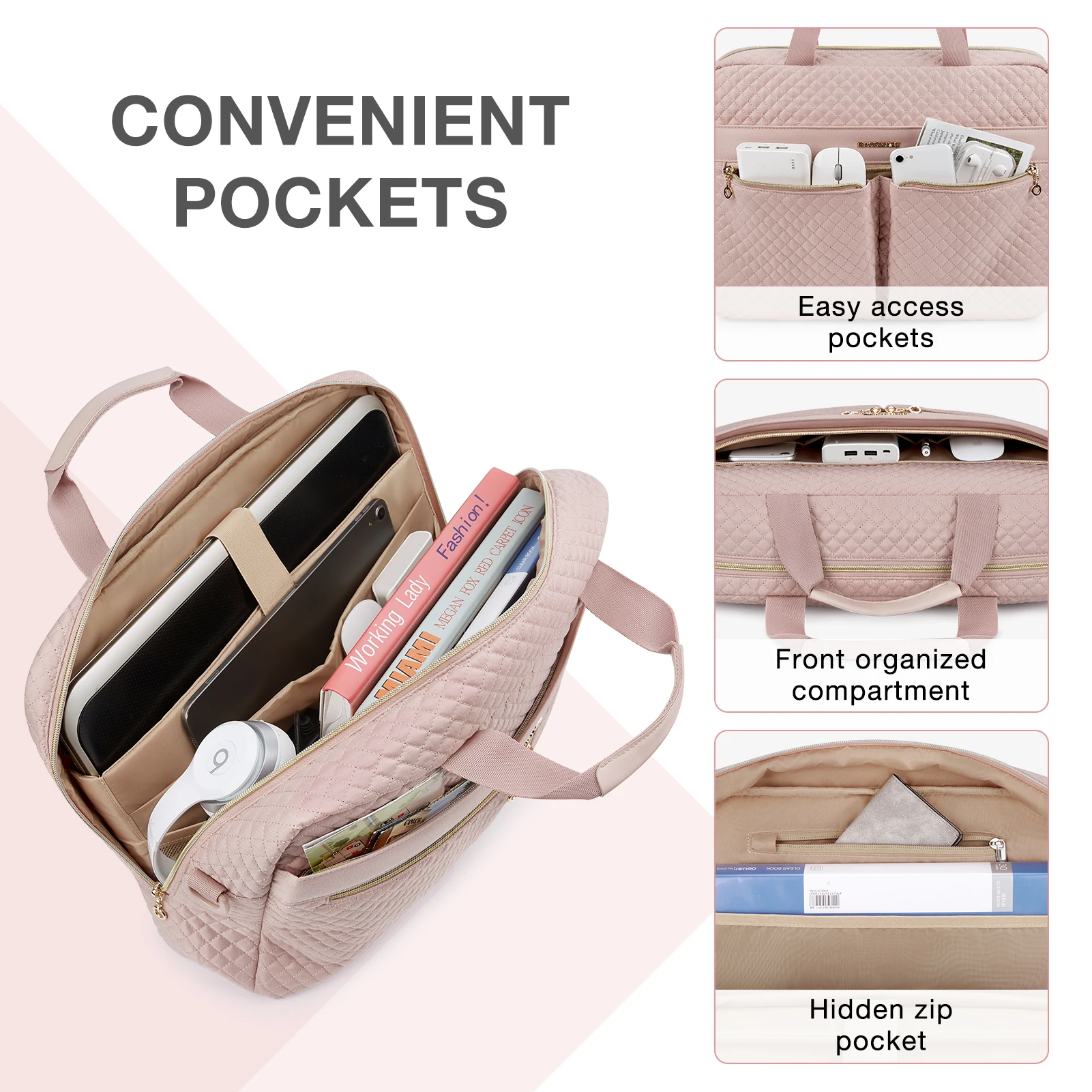 Bagsmart сумка для ноутбука для женщин 15 - Фотография_5