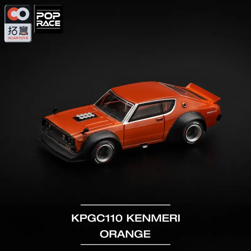 Poprace 1:64 kpgc110 skyline gtrv8 модель автомобиля для взрослых