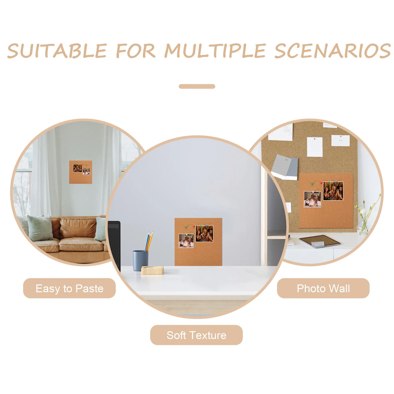 1 комплект пробковой доски со стильной деревянной рамкой - Фотография_3