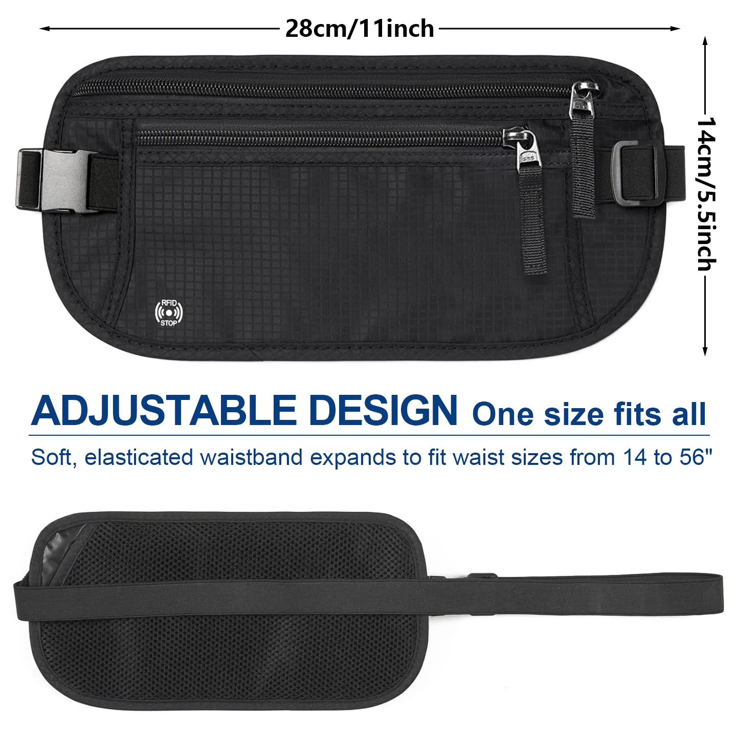 Пояс для денег для путешествий — тонкий держатель для паспорта rfid - Фотография_3