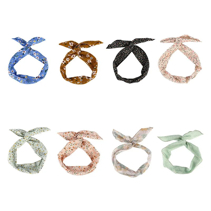 Замшевая однотонная лента с заячьими ушками - Фотография_5