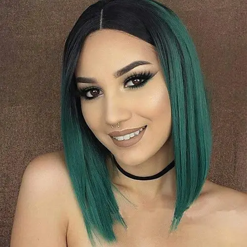 Прямые короткие волосы ombre bob