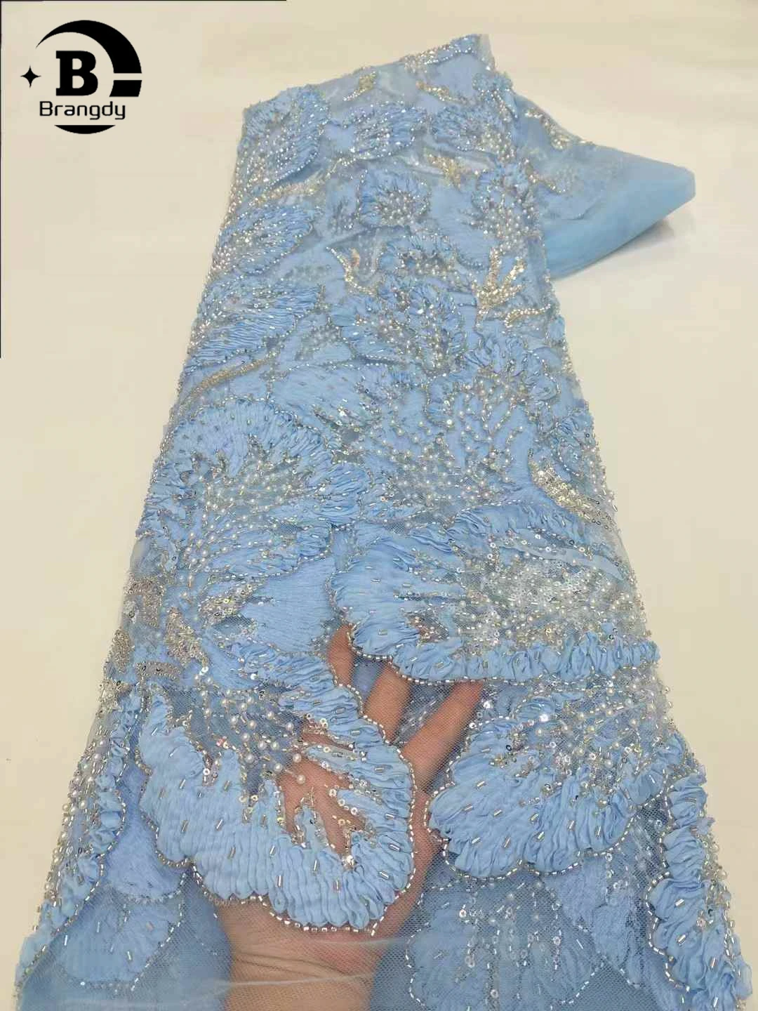 Африканский тюль с бисером - Фотография_3