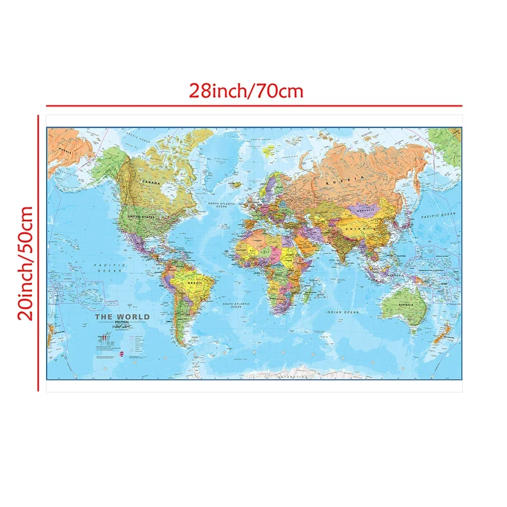 70*50 см карта мира