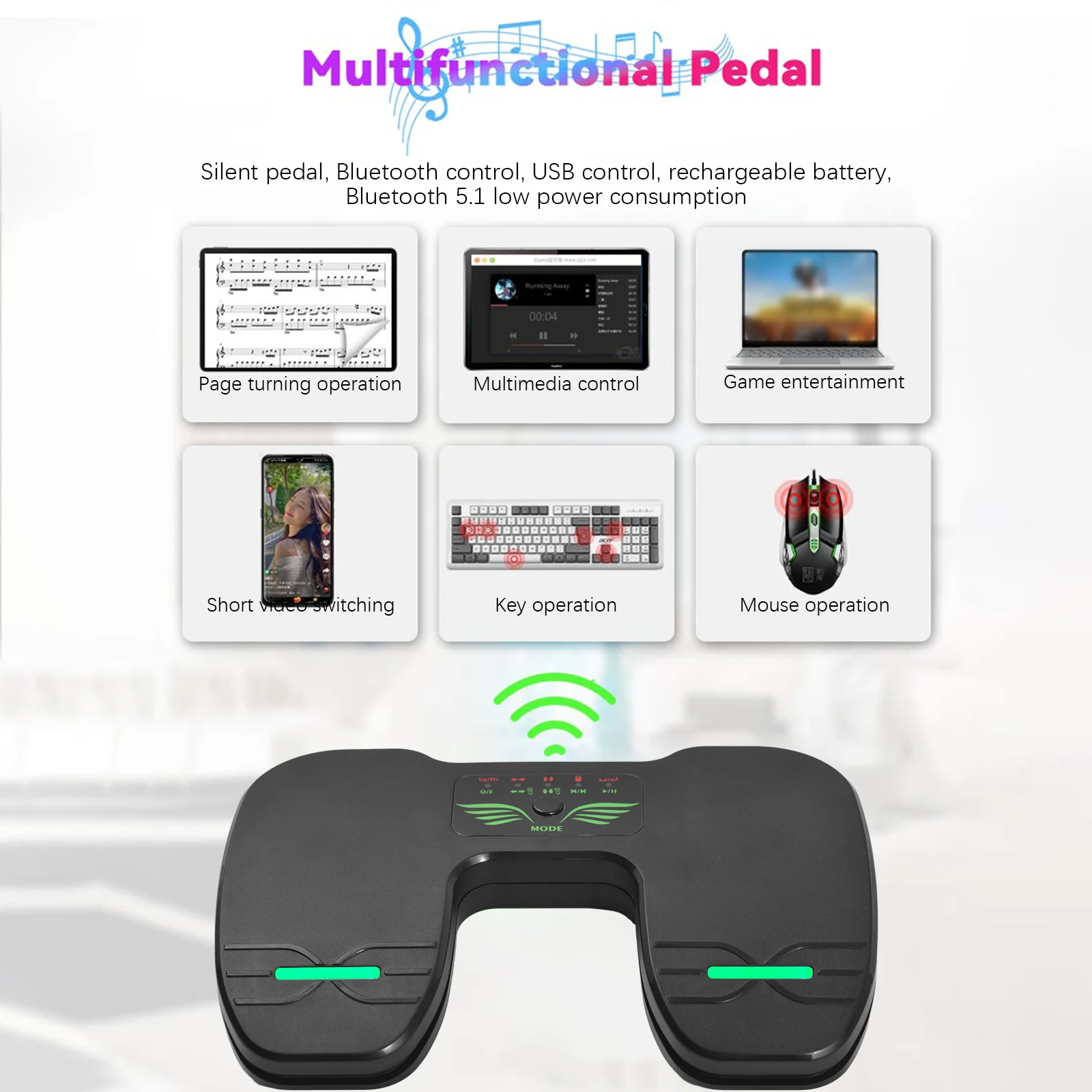 Беспроводная педаль page turner bt 5 - Фотография_5