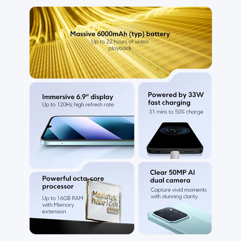 Глобальная версия смартфона poco c85 6 - Фотография_3