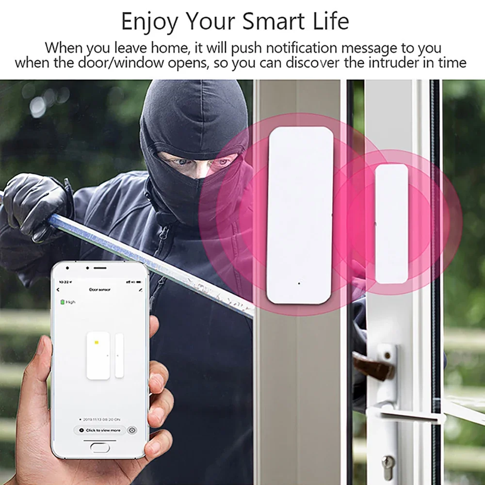 Tuya wifi zigbee умный датчик двери - Фотография_2