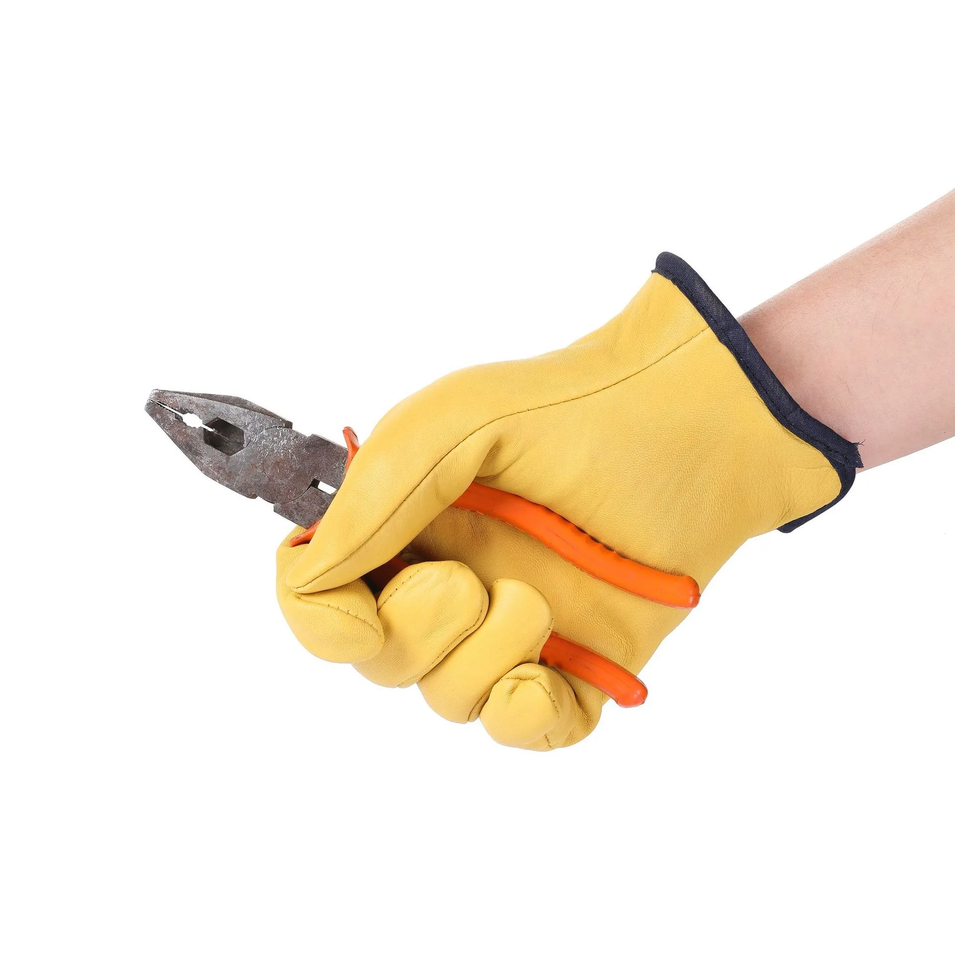 Зимние рабочие перчатки кожаные - Фотография_6