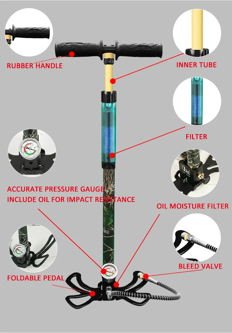 Gx-h-4 4500psi со складной педалью в форме бабочки для охоты и дайвинга - Фотография_5
