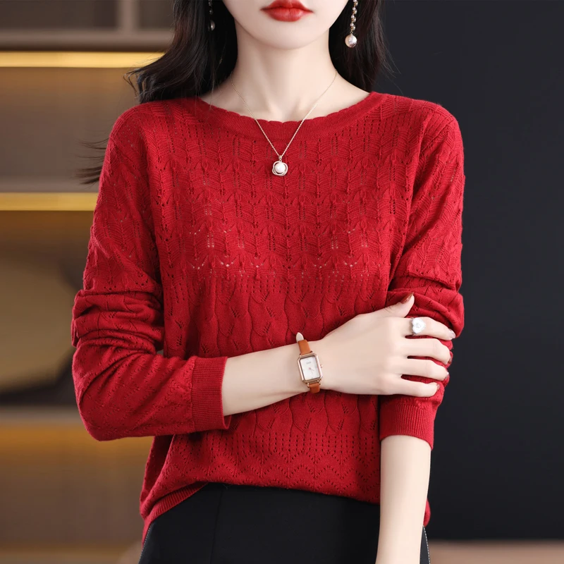 Женский шерстяной свитер в западном стиле - Фотография_6