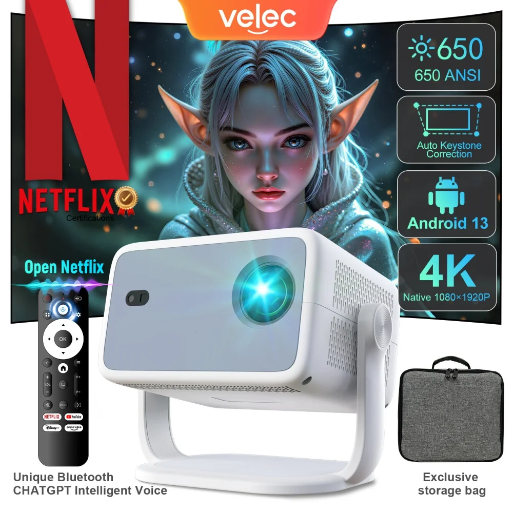 Проектор velec tp350 650 ansi 4k