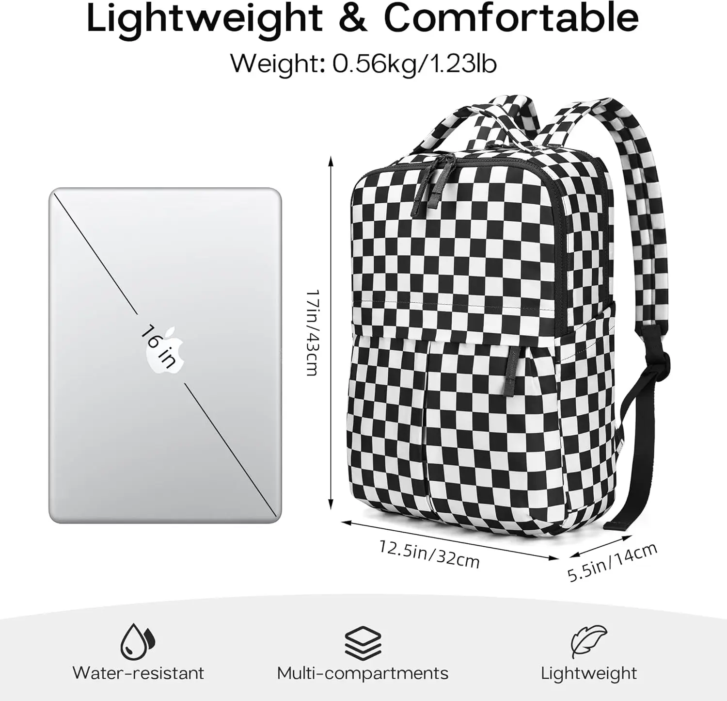 Клетчатый рюкзак для женщин - Фотография_3