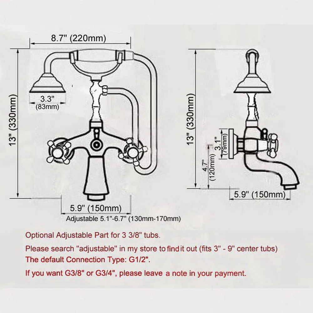 Роскошный латунный настенный смеситель для ванной комнаты золотого цвета - Фотография_2