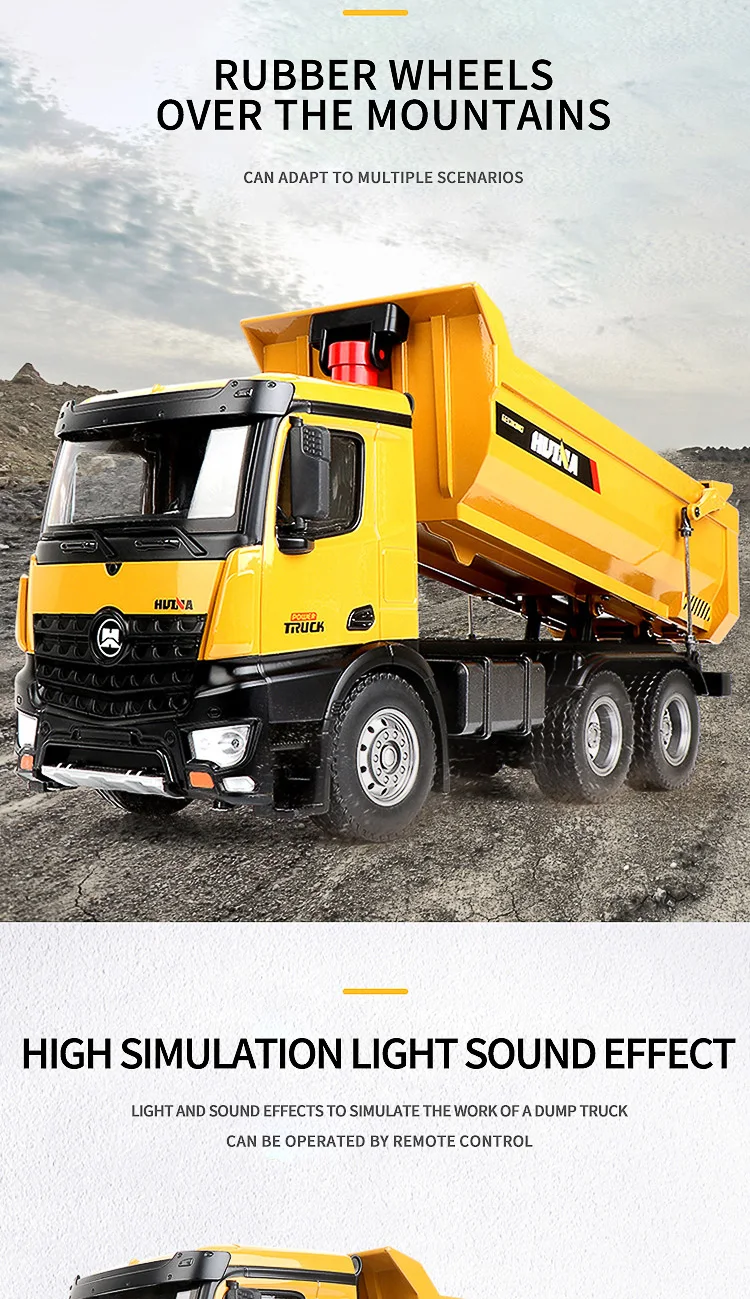 Самосвал huina 582 с дистанционным управлением из сплава - Фотография_6