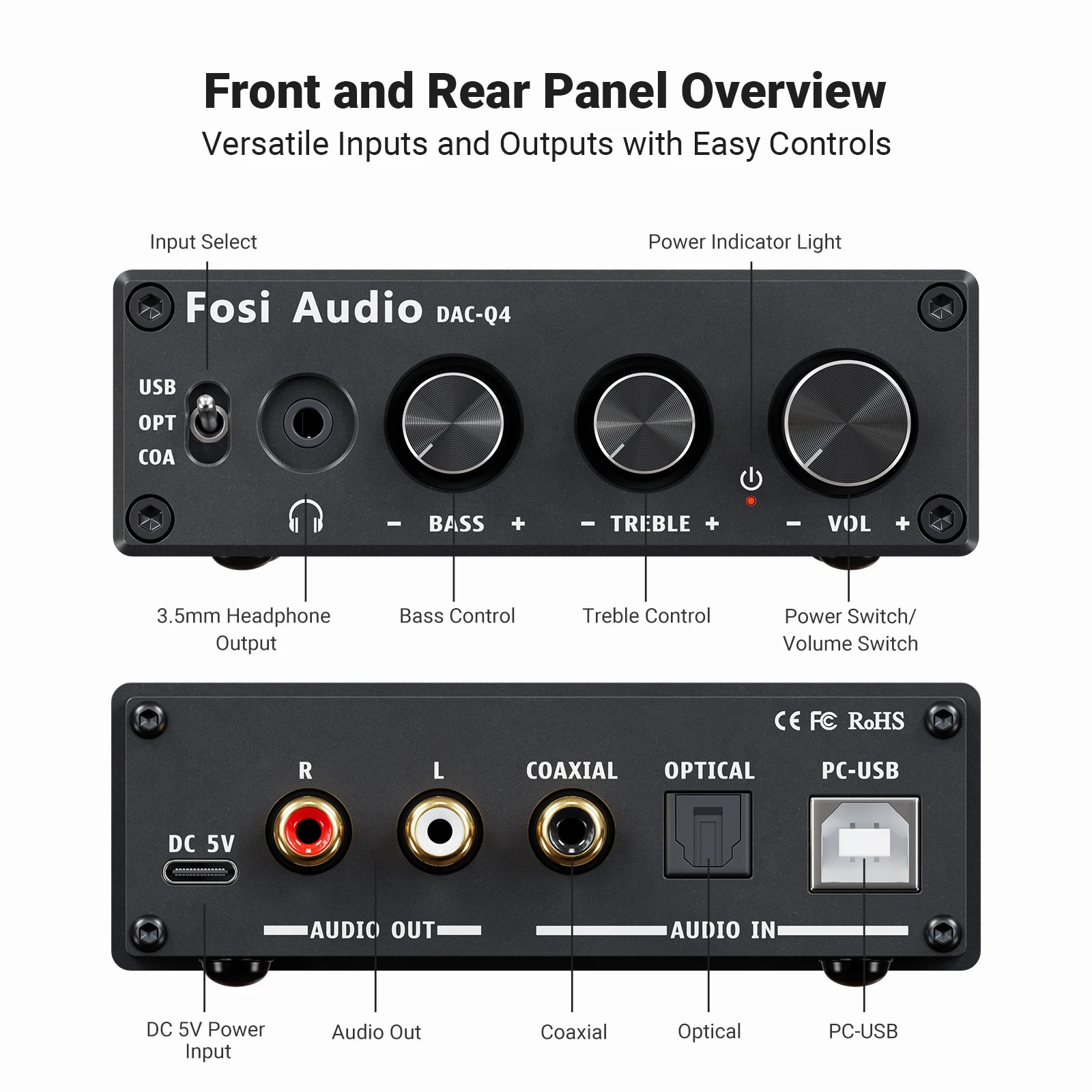 Fosi audio q4 mini stereo usb игровой - Фотография_2