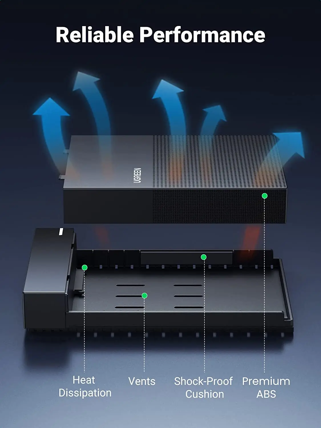 Корпус внешнего жесткого диска ugreen для 3 - Фотография_5