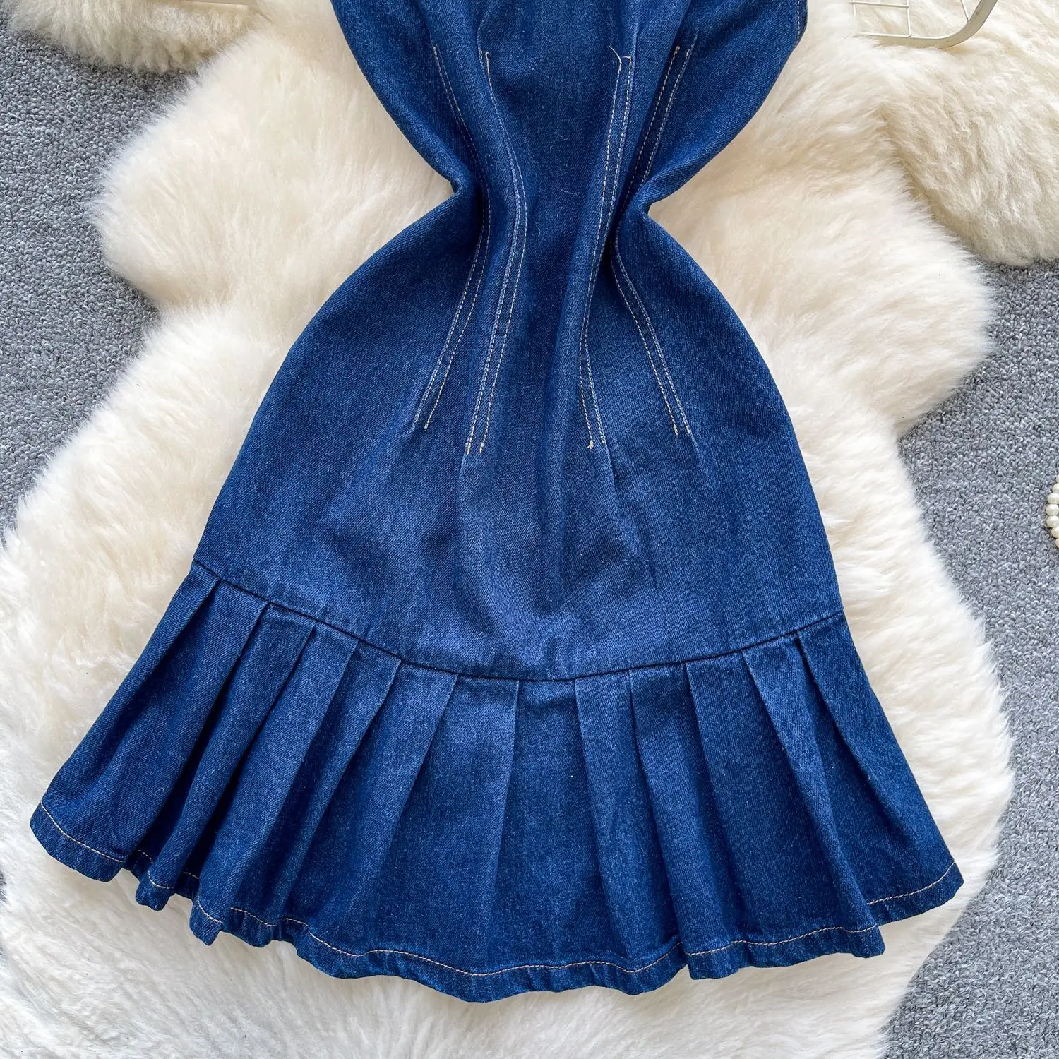 Джинсовое платье женские платья - Фотография_5