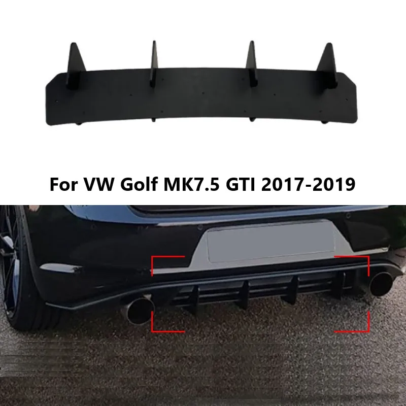Автомобильный диффузор заднего бампера для vw golf mk7.5 gti 2017-2019