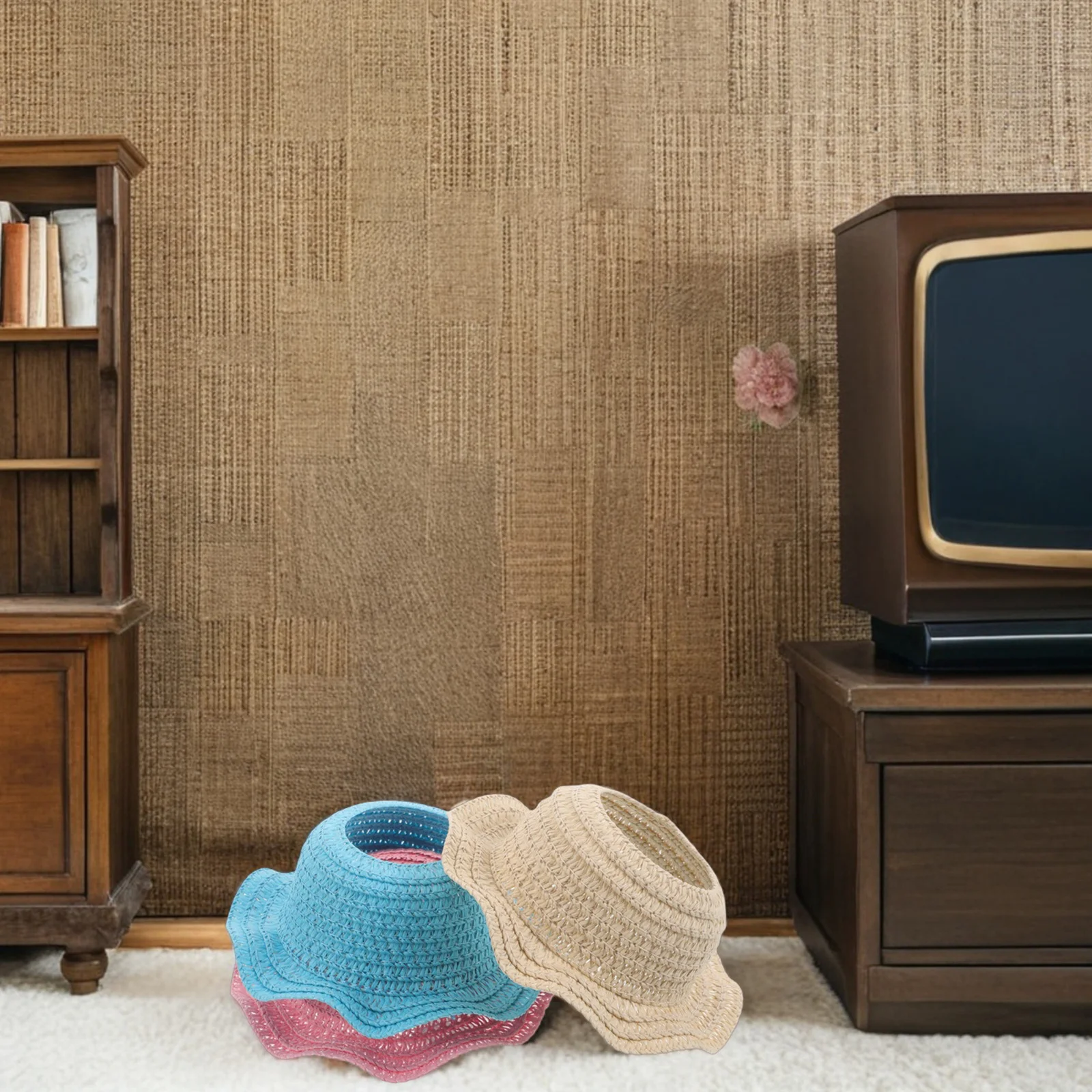 Вязаные крючком соломенные шляпы ручной работы - Фотография_3