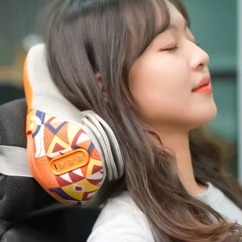 Электрическая подушка для массажа шеи и плеч с подогревом - Фотография_4