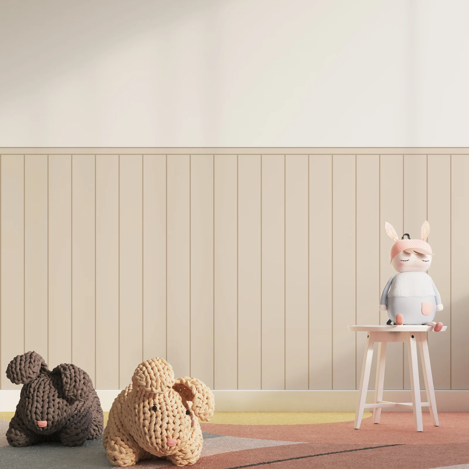 Бежевая стеновая панель - Фотография_4