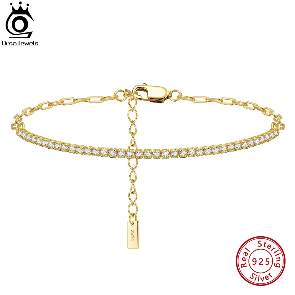 Orsa jewels 14-каратное позолоченное скрепка-цепочка