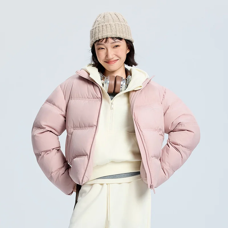 Metersbonwe женская короткая пышная куртка с капюшоном - Фотография_4