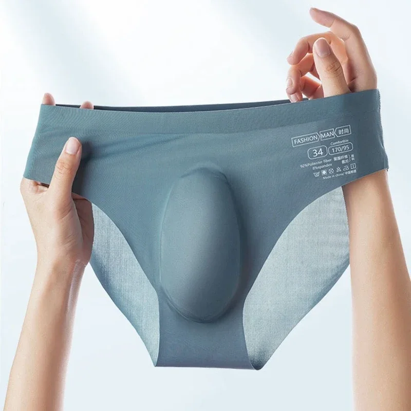 Мужские бесшовные трусы из ледяного шелка - Фотография_3