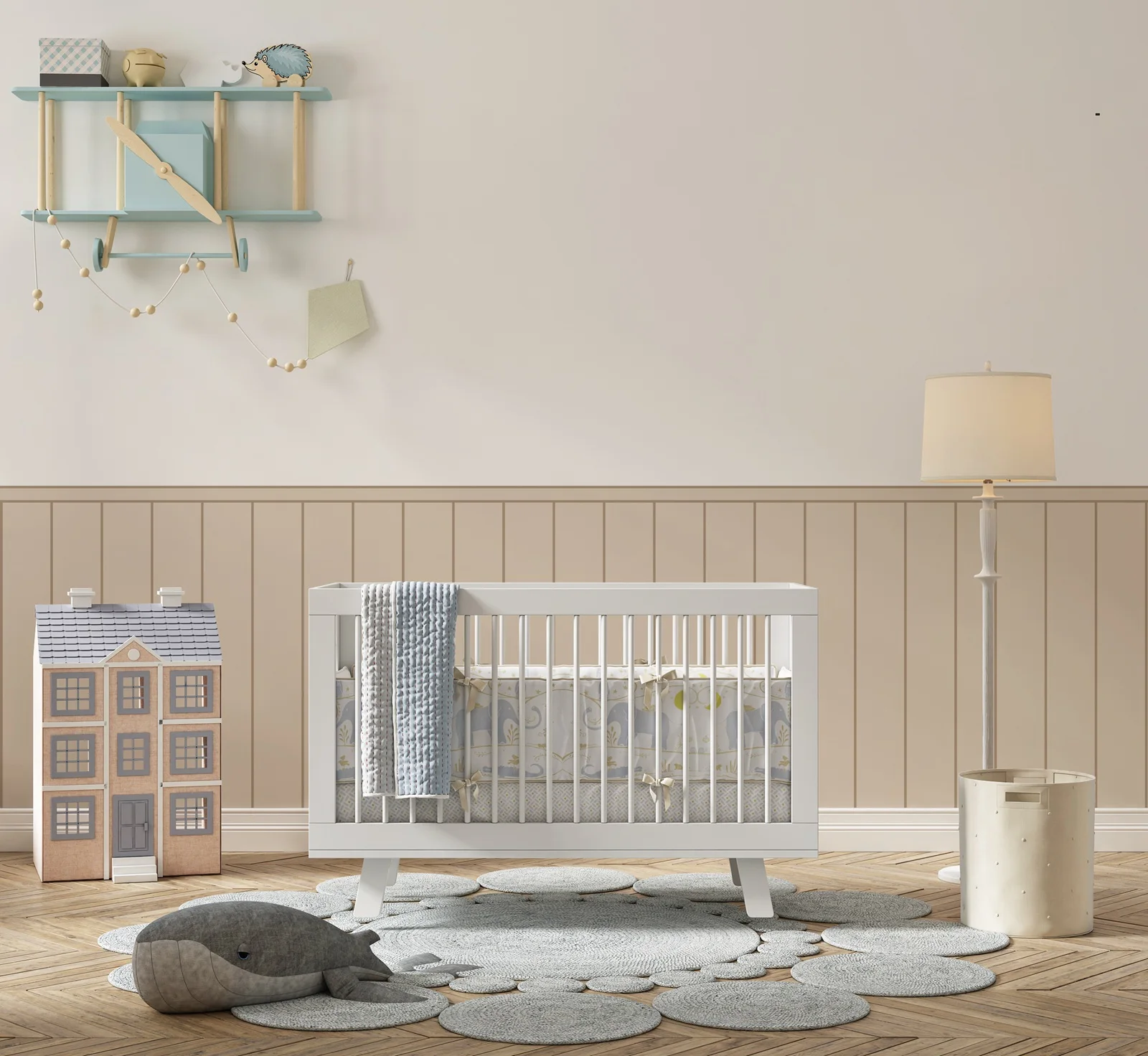 Бежевая стеновая панель - Фотография_5