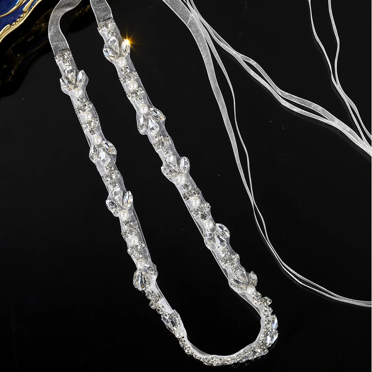 Miallo модный свадебный пояс с серебряными стразами - Фотография_5