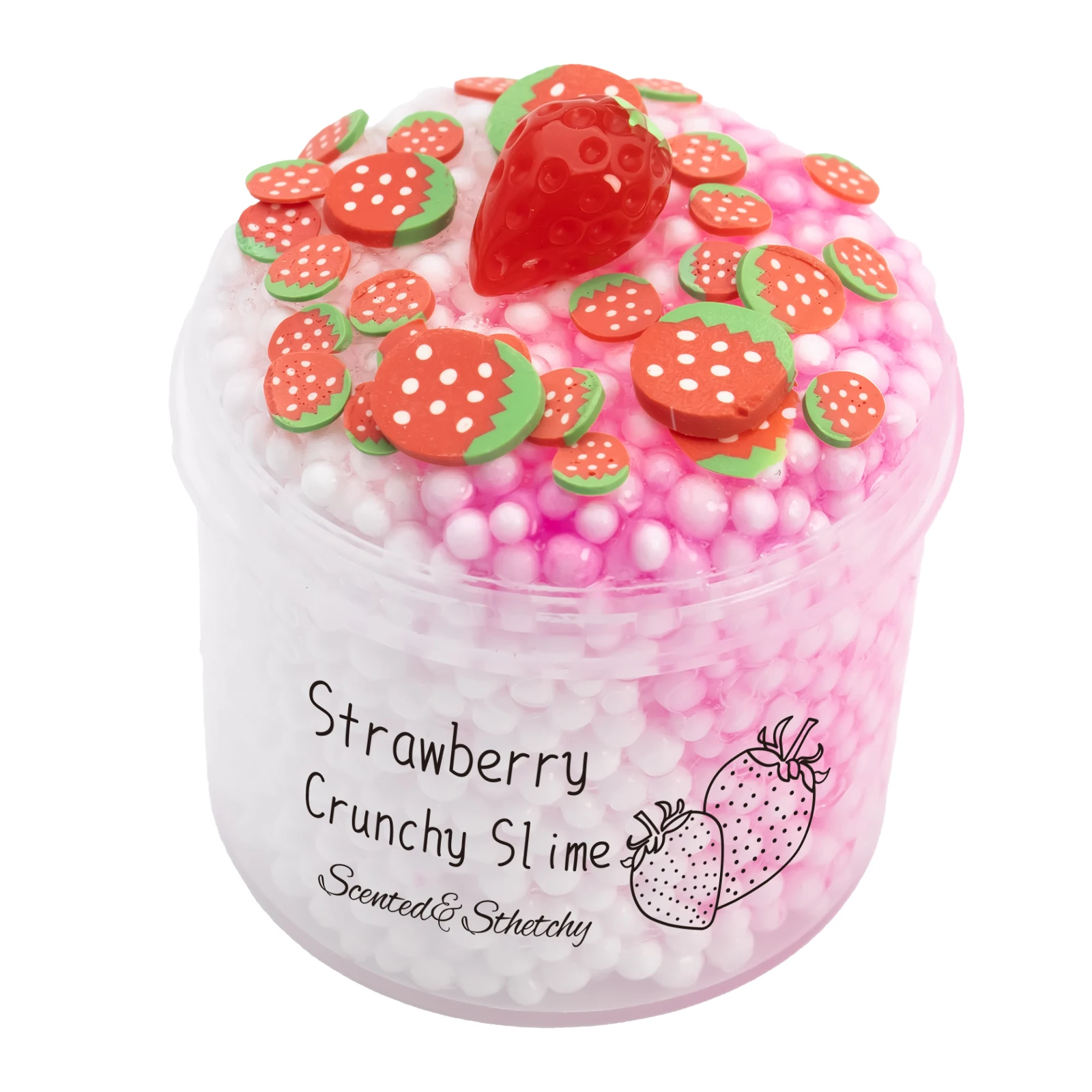 Набор хрустящей слизи strawberry cloud - Фотография_3