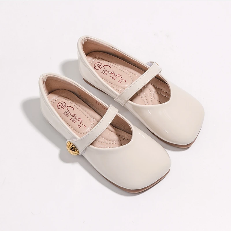 Туфли для девочки нескользящая обувь для девочек кожаная обувь 2023 - Фотография_4