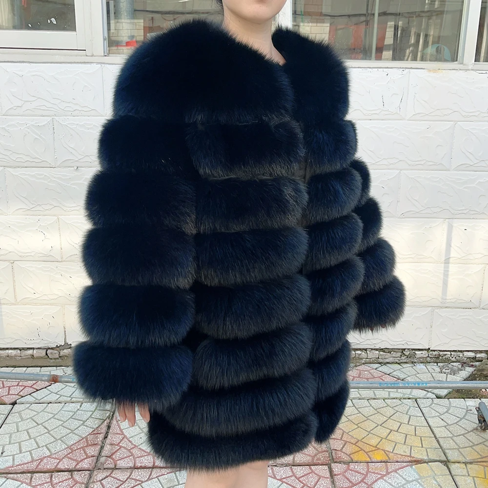 Queentina пальто из лисьего меха 80 см