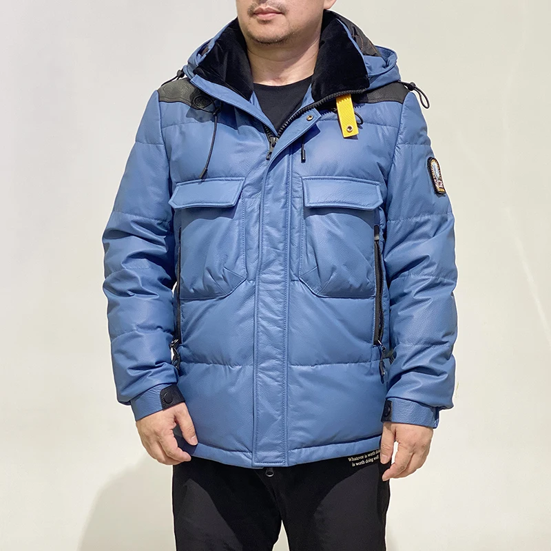 Мужской пуховик из воловьей кожи - Фотография_3