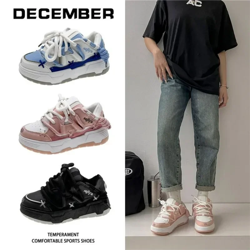 Zapatillas de deporte gruesas с plataforma для женщин - Фотография_3