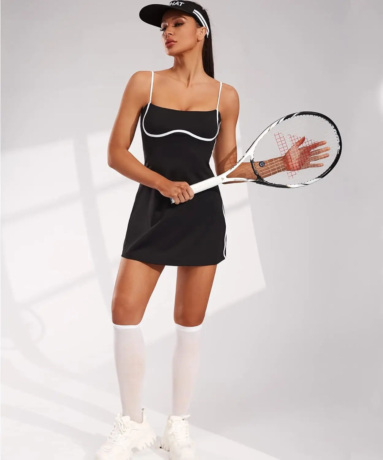 Женская теннисная юбка для фитнеса без рукавов - Фотография_3