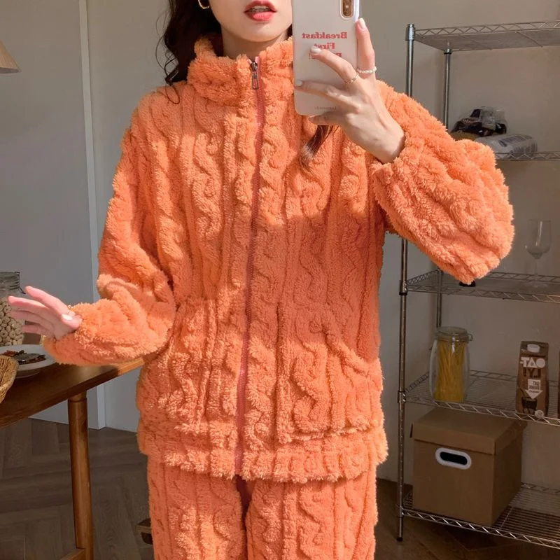 Осенне-зимняя милая флисовая пижама - Фотография_3