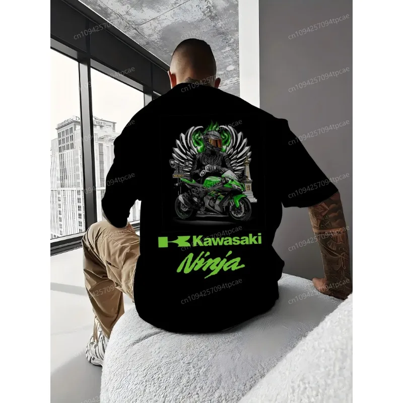 Мужская футболка высокого качества kawasaki - Фотография_2