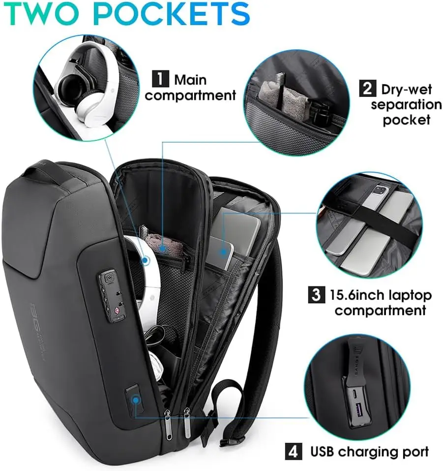 Противоугонный рюкзак bange - Фотография_2