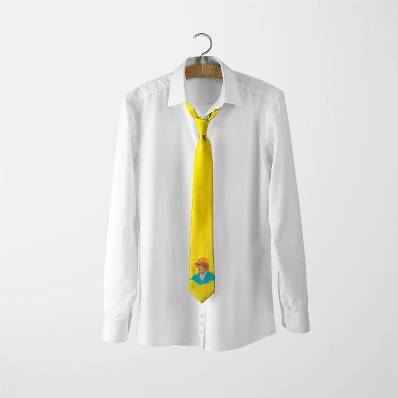 Галстук с принтом картины маслом для взрослых - Фотография_5