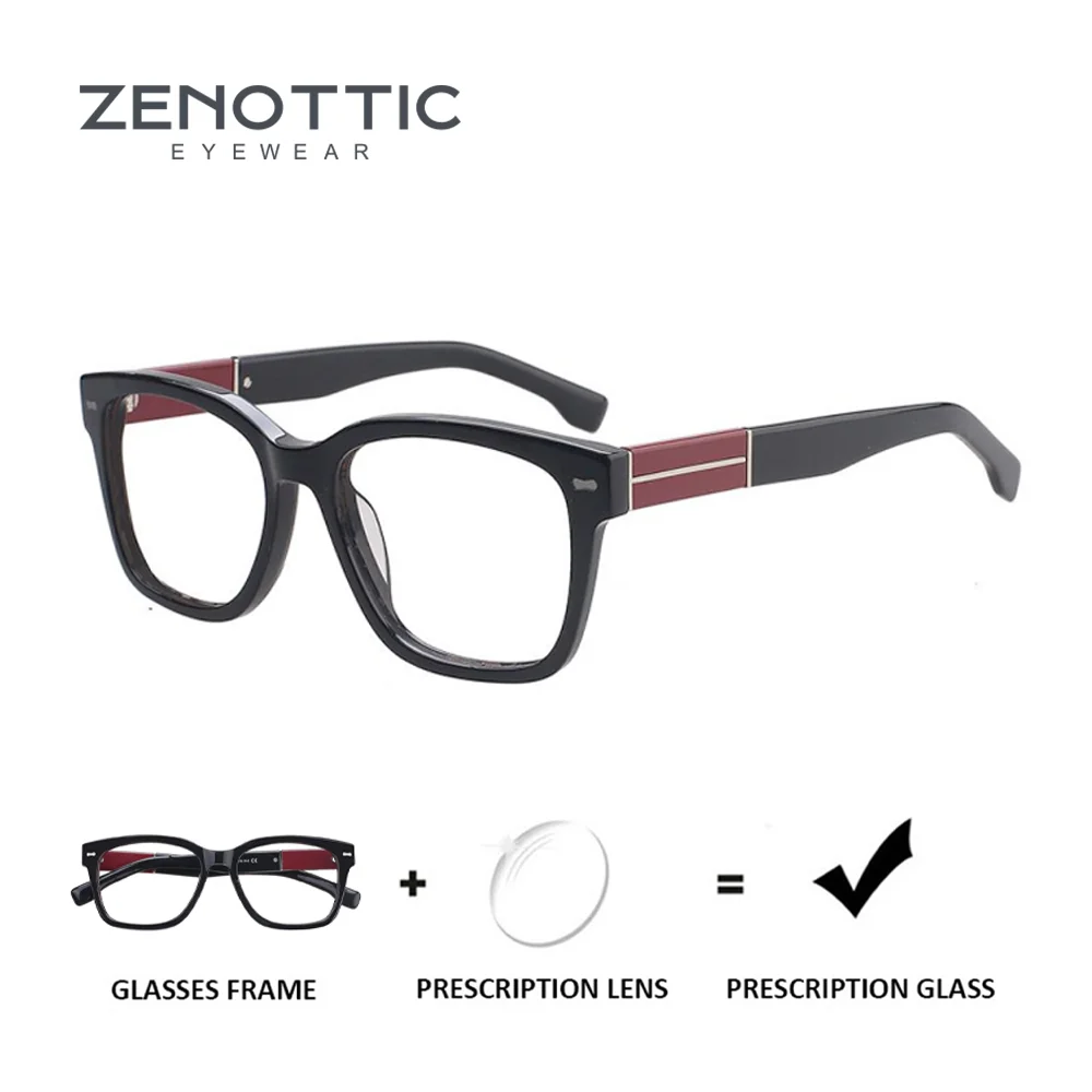 Zenottic квадратные очки по рецепту из ацетата для унисекс