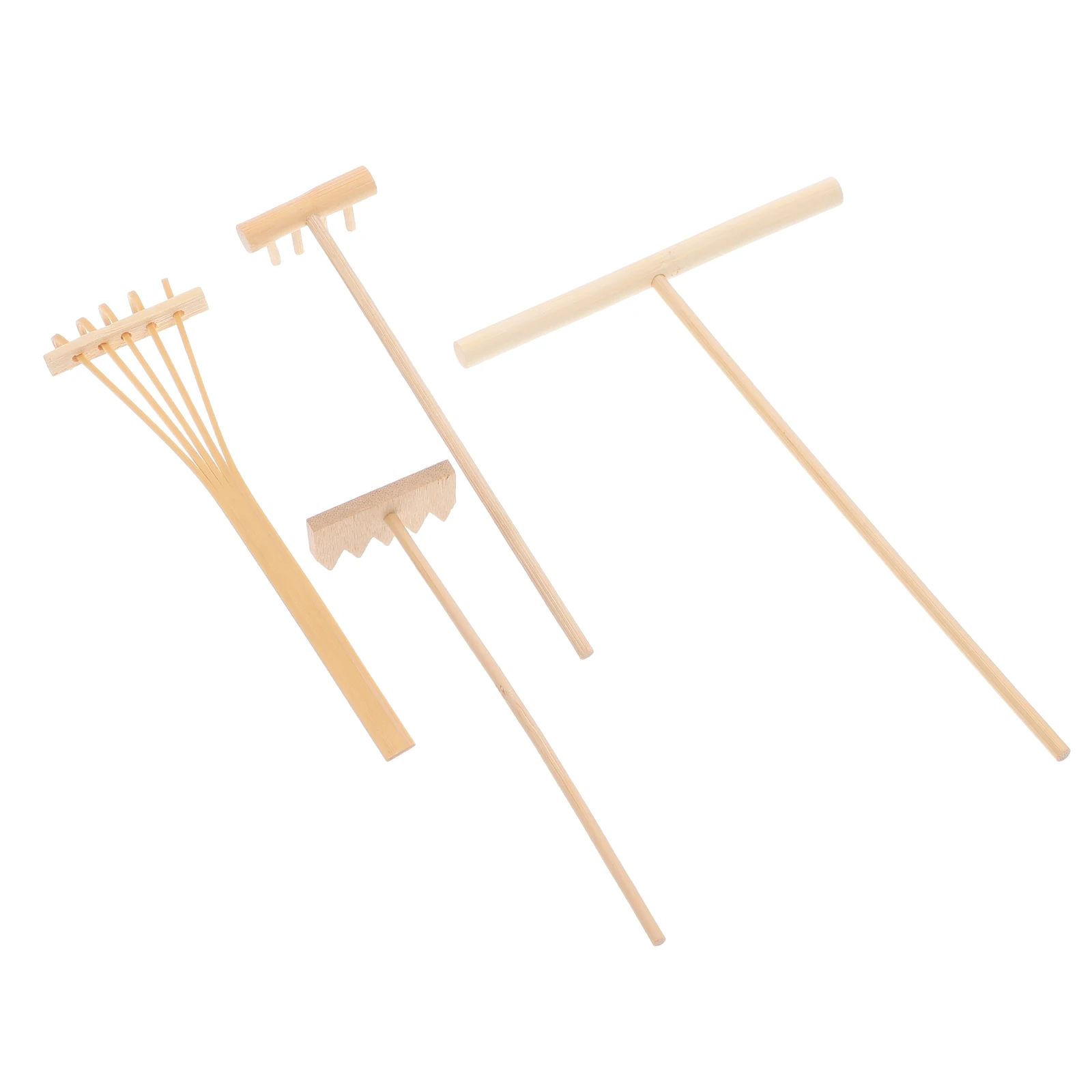 4pcs bamboo rake mini size sand - Фотография_5