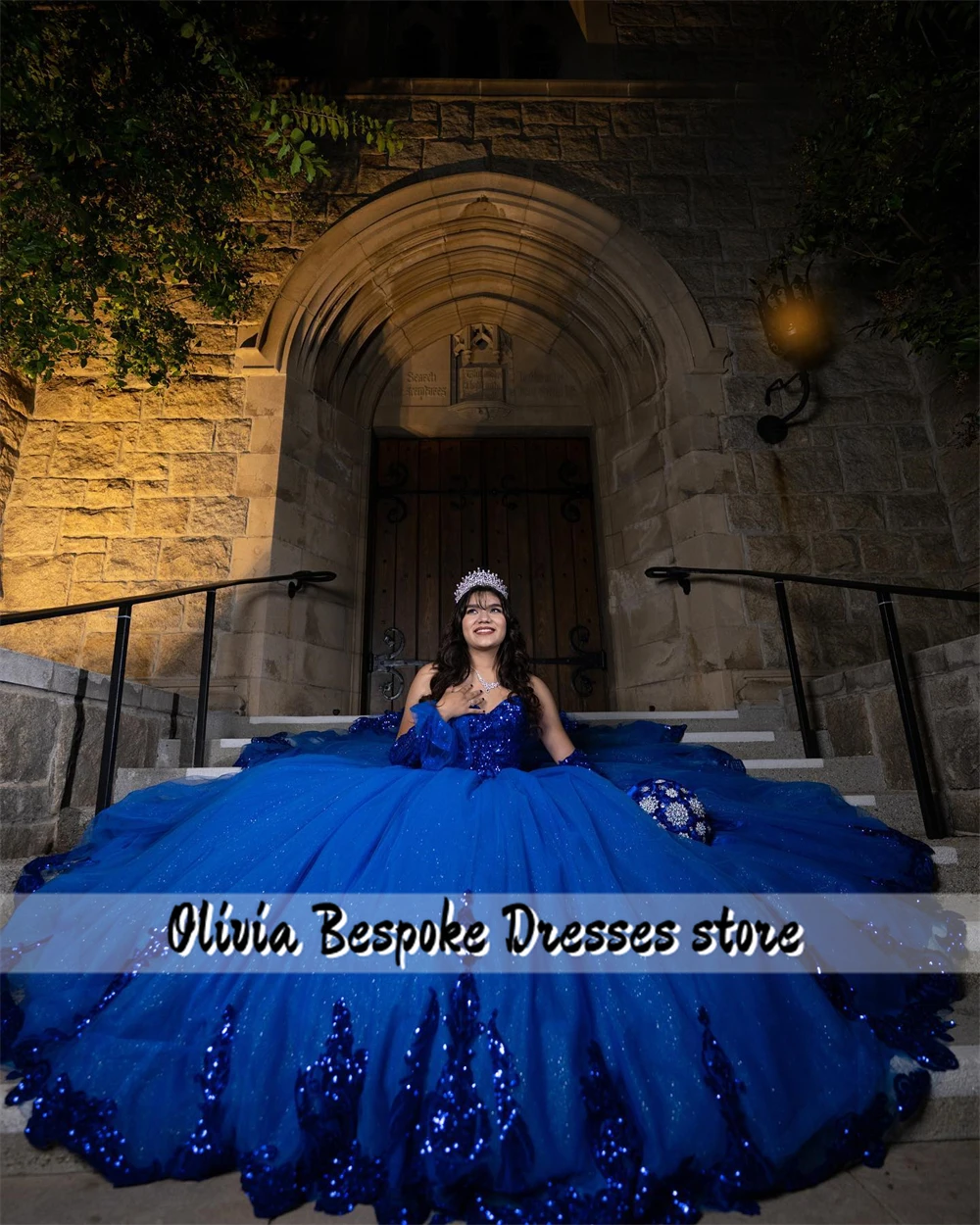 Remarkable king blue с пайетками и аппликацией - Фотография_3