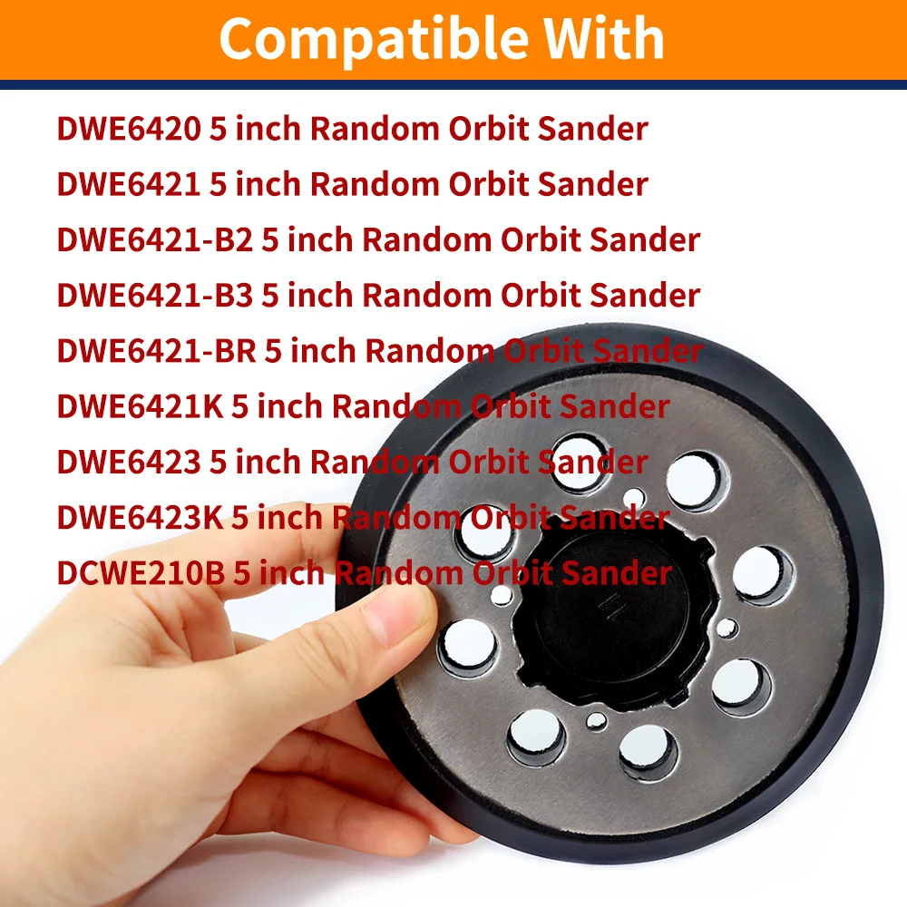 5-дюймовая шлифовальная подушечка с 8 отверстиями на липучке - Фотография_4