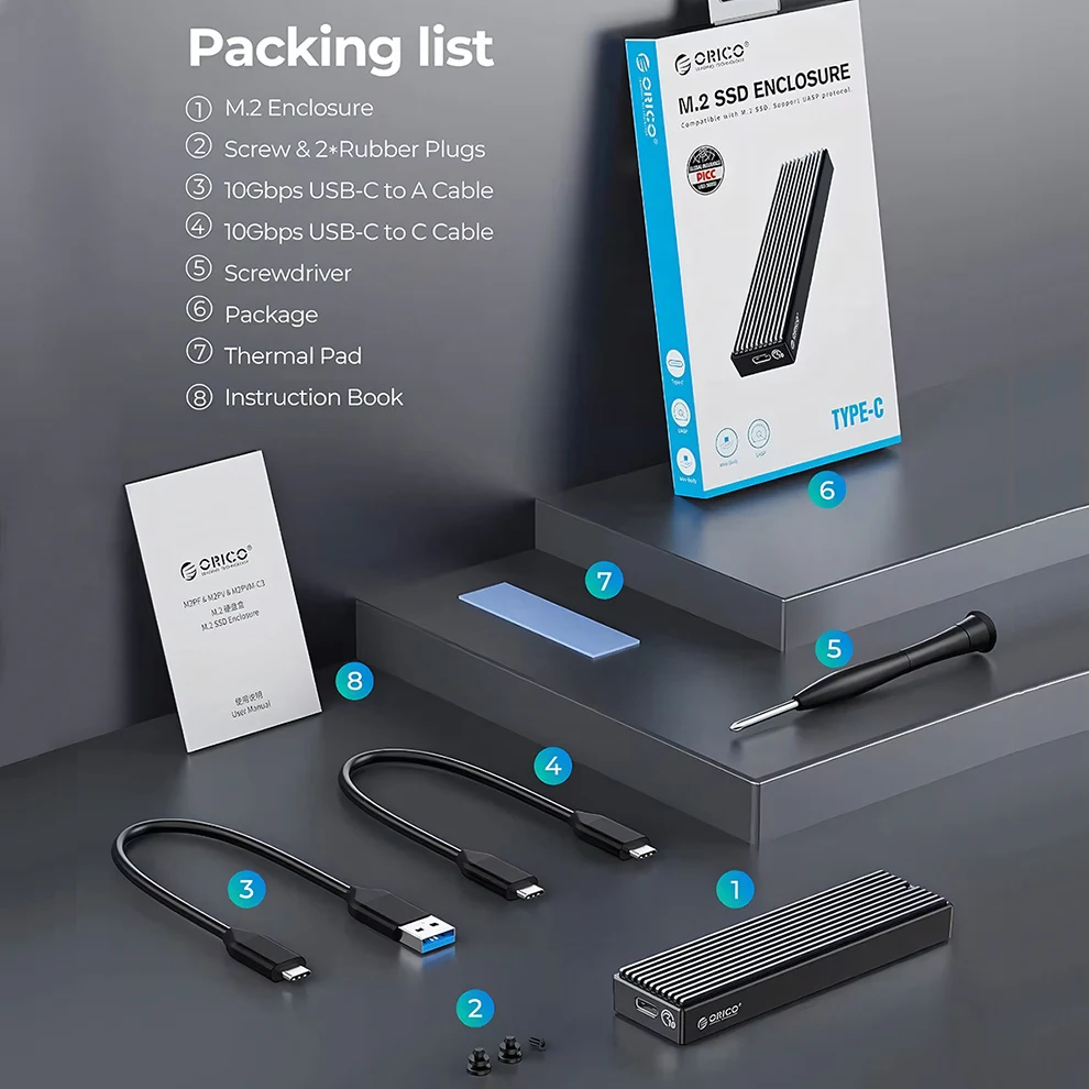 Корпус orico m.2 nvme usb 3 - Фотография_6