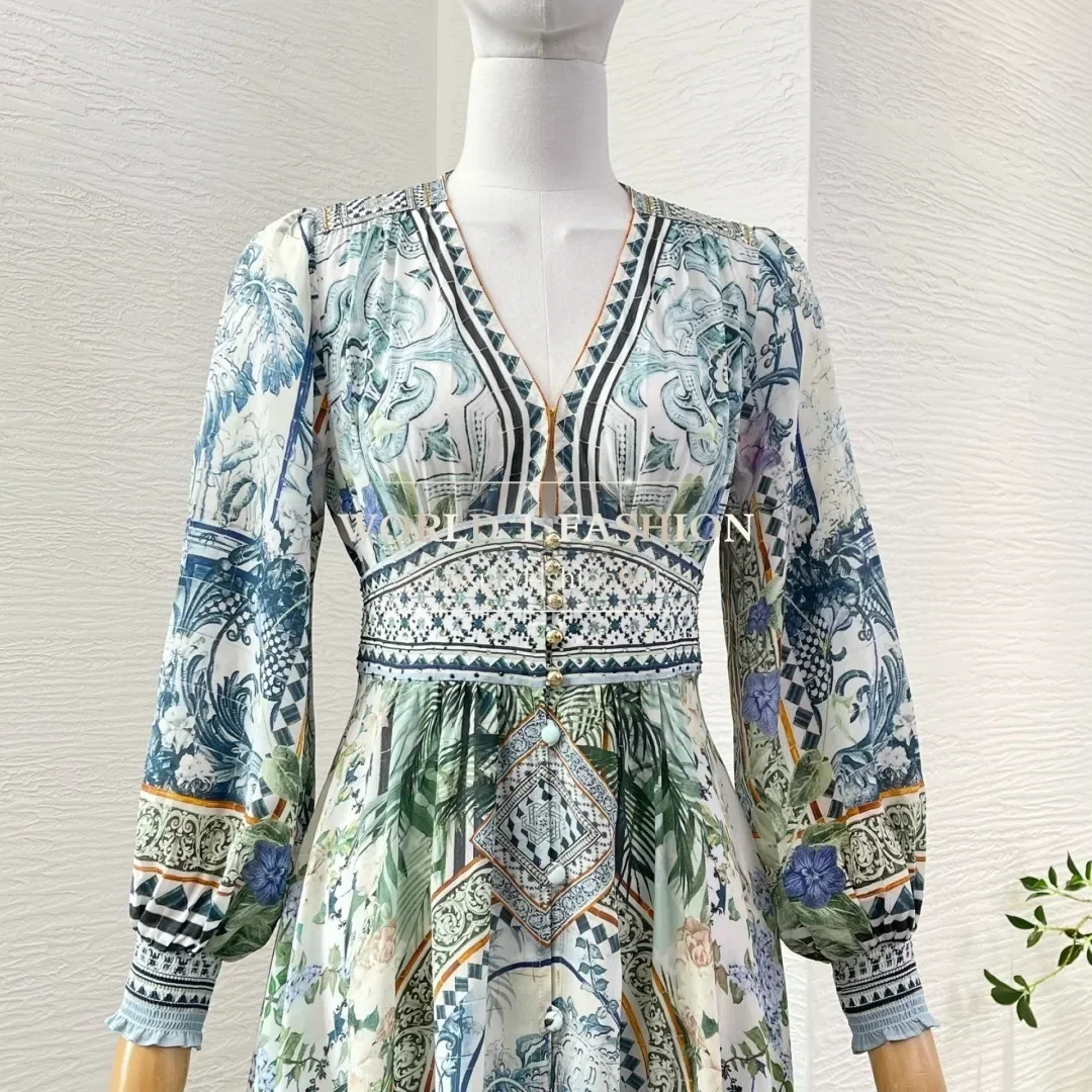 Высококачественное синее платье - Фотография_4