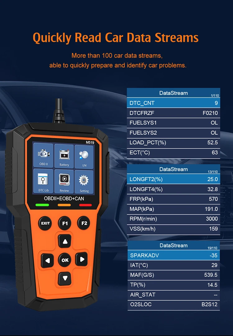Сканер obd2 m519 диагностический - Фотография_3