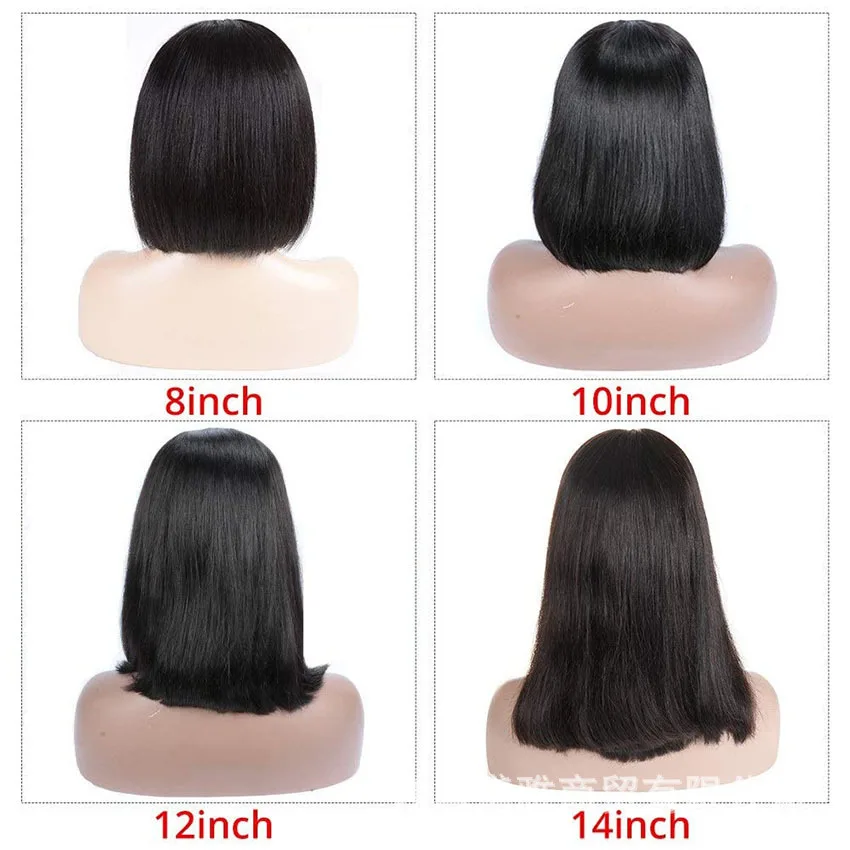 U part bob wig human hair straight - Фотография_5