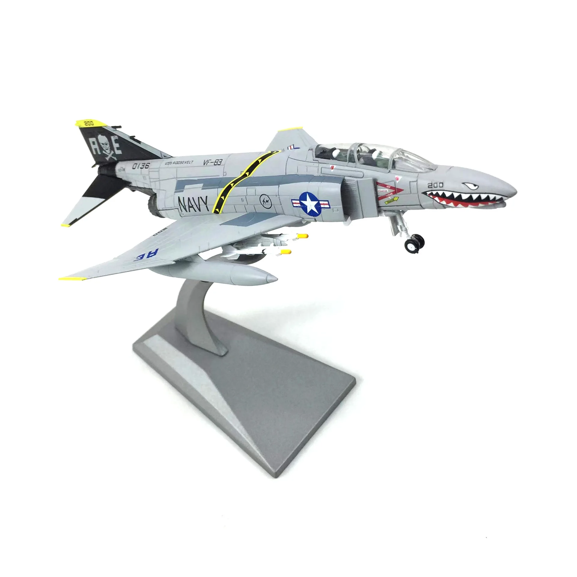 1:100, модель истребителя призраков сша f-4c и подставка для дисплея - Фотография_4