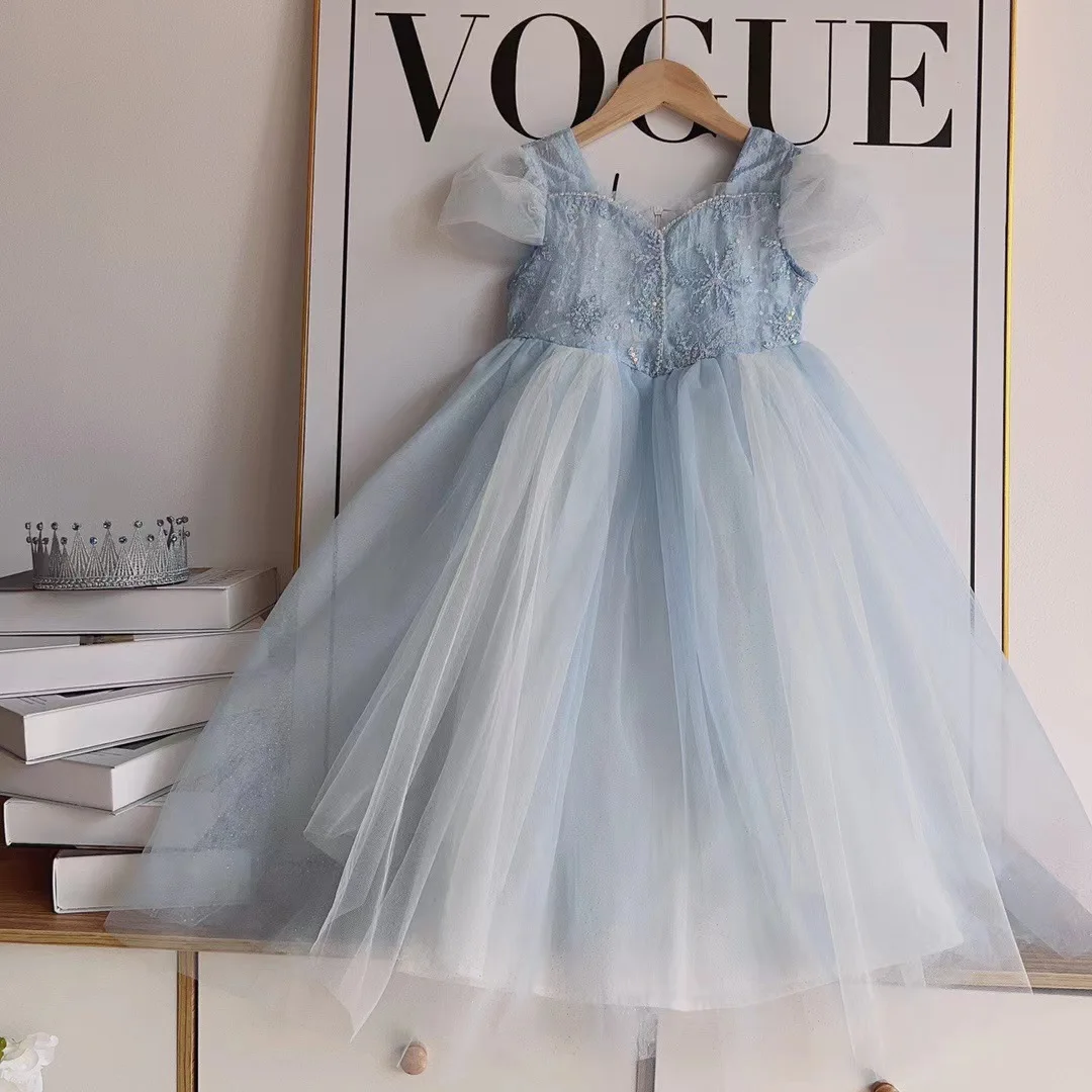 Вышитые платья для девочек эльзы для детей - Фотография_6